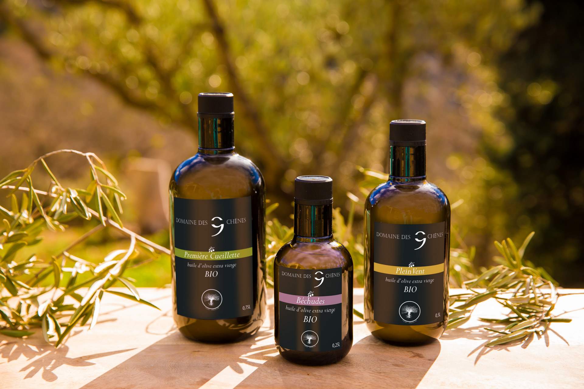 Huile d’olive bio d’Ardèche : assortiment